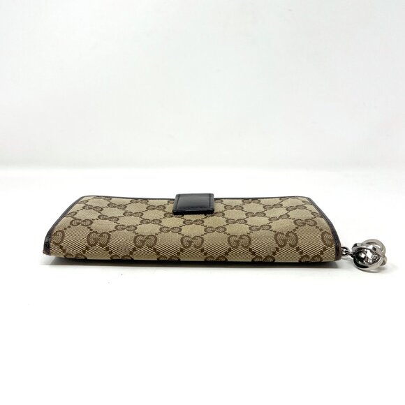 Gucci GG Supreme Canvas Wallet w/ Charm Zip Pocket & Card Slots - Picture 3 of 12